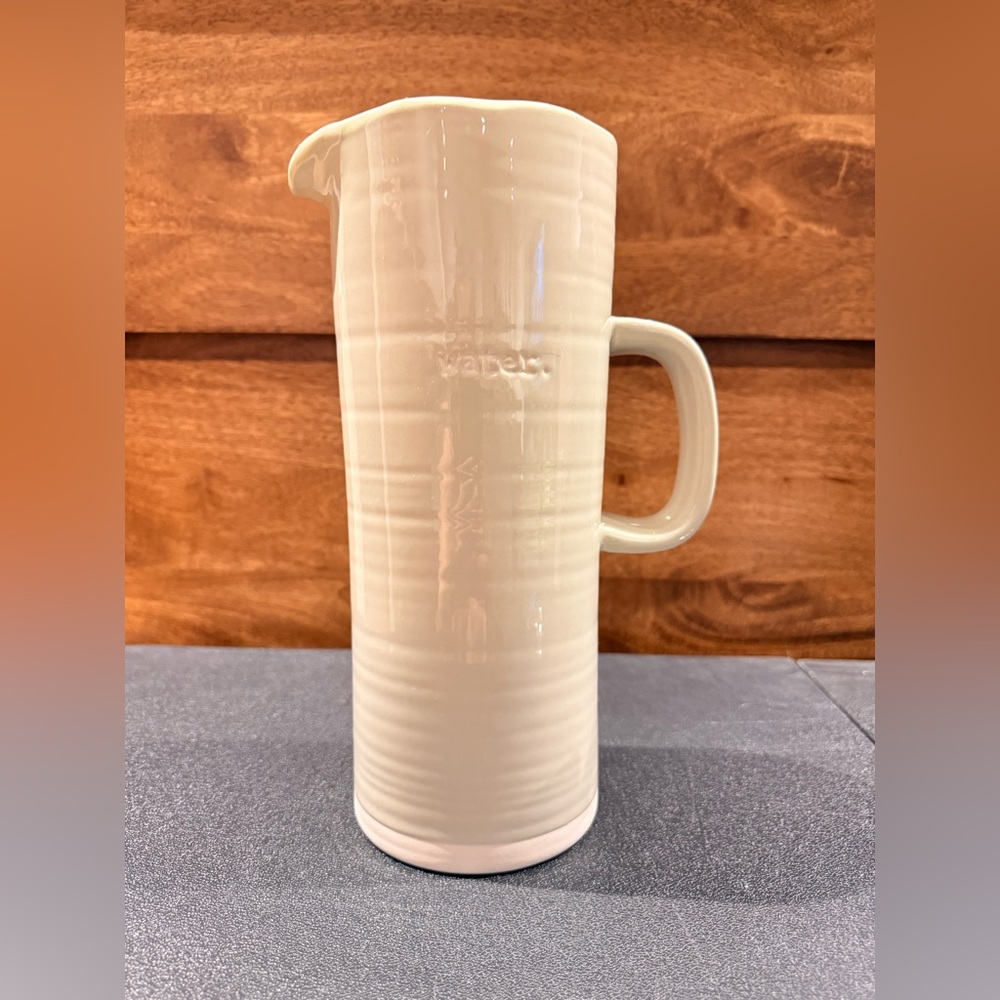 Bloomingville Embossed Grey Ceramic Water Pitcher